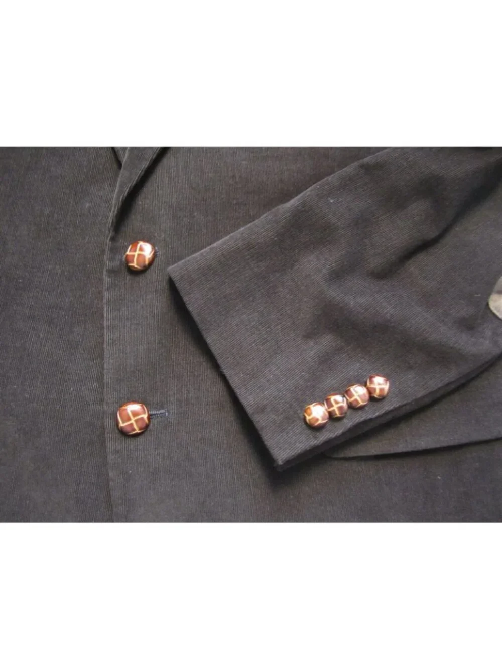 Lauren Ralph Lauren Corduroy Blazer 40R Elbow Patches Paisley Lining Y2K (MJ105)